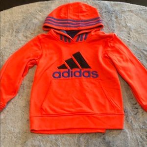 Boys Orange Adidas Hoodie